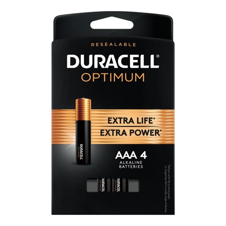 DURACELL Duracell Optimum Extra Life Battery AAA Alkaline Battery, 4 PK OPT2400B4
